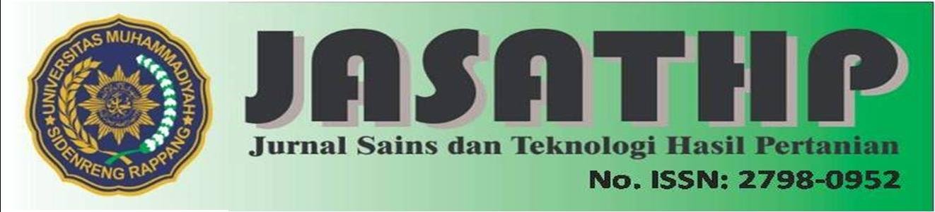 JASATHP: Jurnal Sains dan Teknologi Hasil Pertanian